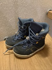 Lowa Raik GTX Winterstiefel, Größe 28 Blau Gelb Mit Schnellverschluss