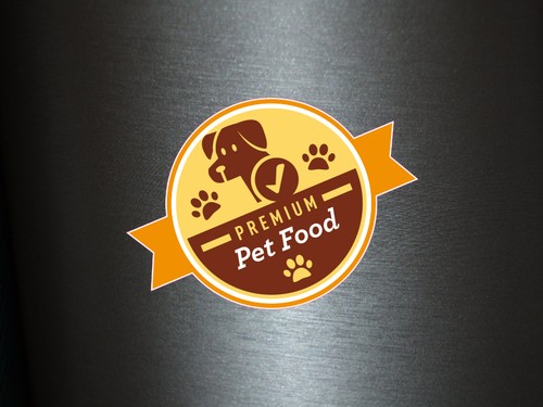 Aufkleber premium pet food - x,