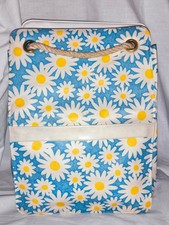 DDR Strandtasche/Strand Baden Tasche 60/70er Jahre Blumen helle Farben