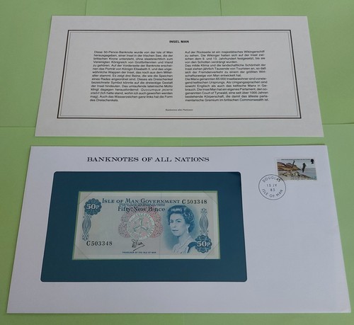 Banknotenbrief insel man 50 - -,
