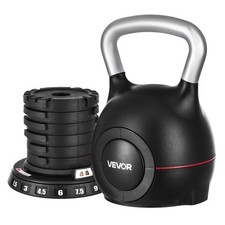 VEVOR Verstellbare Kettlebell mit 7 Gewichtsstufen 1,5/3/4,5/6/7,5/9/10 kg