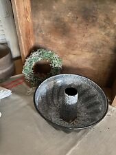 Alte Gugelhupf Backform Kuchenform Emaille  Ø: 23cm ? Adventskranz Shabby Chic