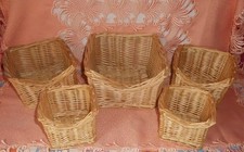 IKEA 5 Aufbewahrungskörbe aus Weide Regalkorb Schrankkorb Regalhelfer Weidenkorb