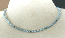 Facettierte Labradorit Edelstein Kette | 4- 4,5 mm | 45 cm | Silber ( Labr- 20 )