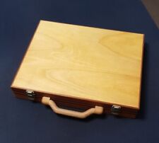 HOLZKOFFER / Aktenkoffer, schönes Einzelstück (Massivholz) 39 x 46,5 x 8cm
