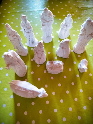 Krippenfiguren gips stück - krippenfiguren,