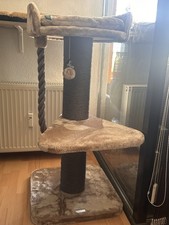 Happypet massiver Premium Kratzbaum, für große Katzen, 120 cm Hoch, Cappuccino