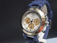 G608 Luxus " Cartier Pascha Chronograph 1032 "  750 Gold und Stahl Armbanduhr ⭐⭐