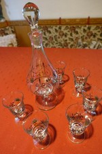 Likör-Service m. Karaffe u. 6