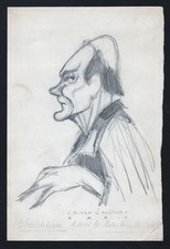Feodor Chaliapin opera singer Opernsänger music drawing dessin van Caulaert