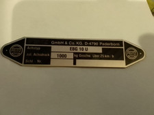 Josef Peitz Typenschild Schild