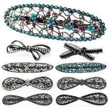 NEU-Vintage Haarklammer-Haarspangen Serie-Metall antik -Blume-Headwear