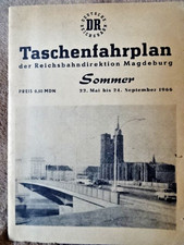 Taschenfahrplan Deutsche Reichsbahn Direktion Magdeburg Sommer 1966 22.Mai bis S