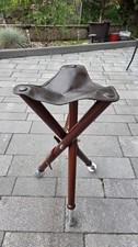 Angelhocker,Dreibein Luxus Natur Hocker Sitzhocker Jagdhocker Leder