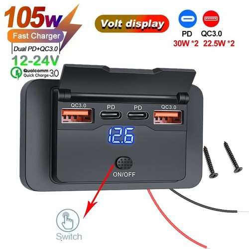 Usb steckdose 12v 24v - usb,