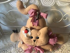 Katze Maus Marienkäfer Brosche Spitze Schleifen Schuh n. Tilda Art Landhaus NEU