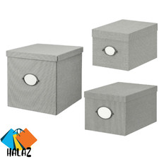 IKEA KVARNVIK Aufbewahrungsbox mit Deckel Karton Organizer - Home Office Aufbewahrungseimer