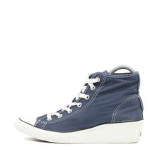 Converse Damen 537103F Sneaker Blau Textil High-Top -Aufnäher, All Star EU 38