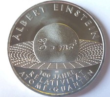 Münze Deutschland: 10 Euro 2005 J: Silber 0.925: Gedenkmünze Einstein 