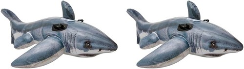 Intex great white shark ride - white,