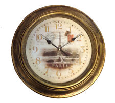 Wanduhr 45 cm rund Glas Küchenuhr Antik Paris London Nostalgie XXL