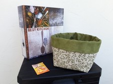 Brotkorb/Aufbewahrungskorb Stoff Neu Blätter