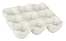 Ib Laursen  Eiertablett Eierhalter Eieraufbewahrung 9 Eier Keramik Weiß 92187-11