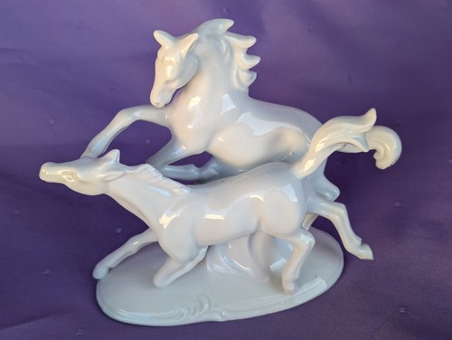 Alte porzellanfigur pferde - 2,