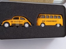Set - VW Käfer + VW Bus - ADAC Strassenwacht 2001 - 1:43 Schuco ( 1413 )
