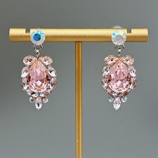 Elegante Tropfen Ohrring mit Swarovski®Kristall Damen Geschenk Neu