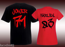 T-SHIRT MANN FRAU Joker Harley NUMMER PERSONAL Valentinstag Hochzeit paar