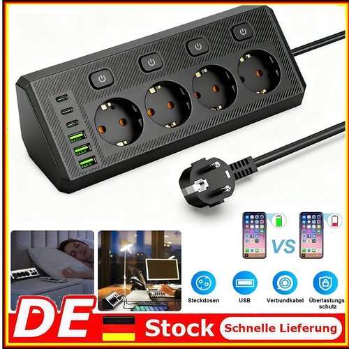 Steckdosenleiste mit usb - mit, 4