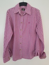 Damenbluse  OS langarm rotweiß kariert Gr. 38 fast wie neu