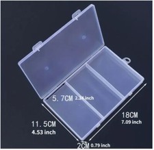 2x Aufbewahrung Box Kiste Sortierkästen Kunststoff Plastikbox 3 Fächer