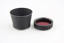 Vintage 49mm Metall Gegenlichtblende mit Rot Filter 49 mm # 11650