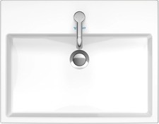 Duravit Vero Air Waschtisch 60x47cm, mit Überlauf, mit Hahnlochbank, 1 Hahnloch,