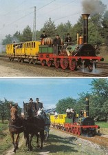 2 AK mit Dampflok ADLER in Farbe - unbenutzt