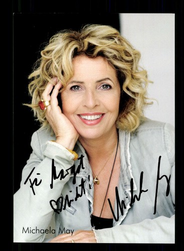 Michaela may autogrammkarte - michaela,