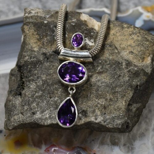 Amethyst anhänger 925er - anhänger,,
