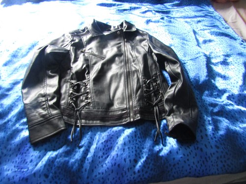 Damen kunstleder jacke - jacke, gr.