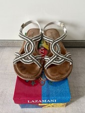 Lazamani Damen Sandalette in weiß Gr. 38