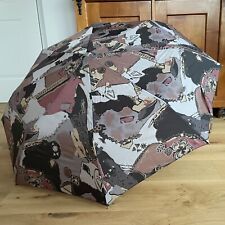 Vintage Kobold Mini Regenschirm grau braun 80-er Jahre