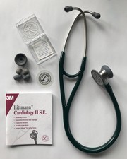 3M Littmann Cardiology II S.E. Stethoskop grün Master-Membrane Pädiatrie-Adapter