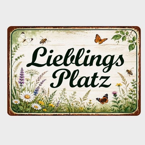 Blechschild lieblingsplatz - blechschild,