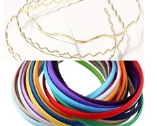 HAARREIF Satin,Rohling schmaler Satin-Haarreif viele verschiedene Farben Wahl