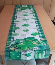 Tischläufer Läufer Tischdecke  Kleeblatt Frühling Ca. 33 X 120 cm   Neuwertig 