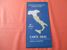 Nachlaß Landkarte ! Faltkarte ARAL KARTE aus ca 1955/60 Italien NORDITALIEN !