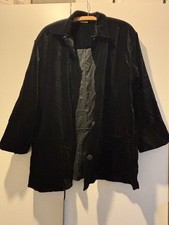 Nadine H. Shirt Samt Blazer Jacke 40 42 44 Schwarz Vintage Retro Stil Polster