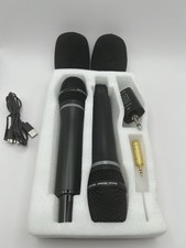 2 Mikrofone Karaoke- Bietrun UHF Kabelloser, Drahtlos Anzeige Digital Metall