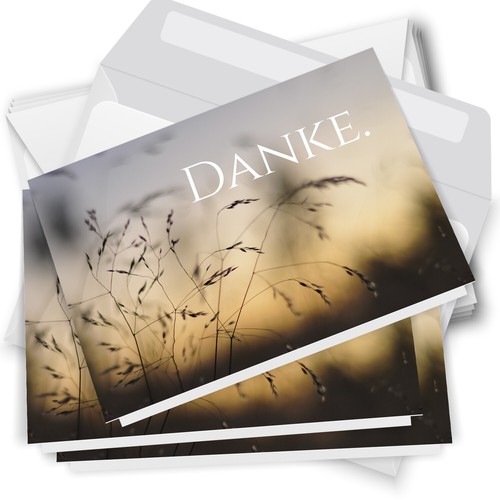 Trauer danksagungskarten set - danksagungskarten,